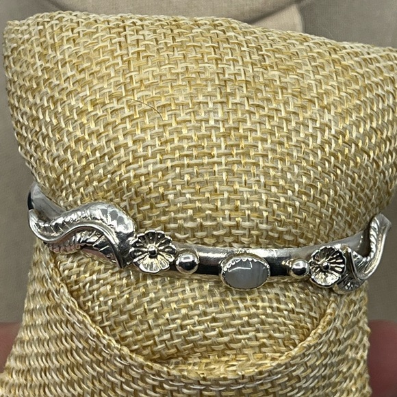 Vintage 90s Sterling Silver Handmade Cuff Bracelet – Florida Keys Design - Picture 10 of 17